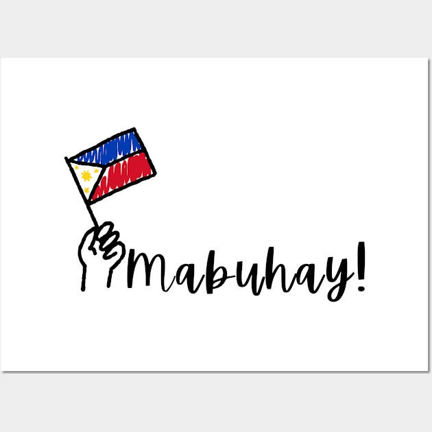 Pinoy Pride mabuhay Philippines flag Wall Art by CatheBelan